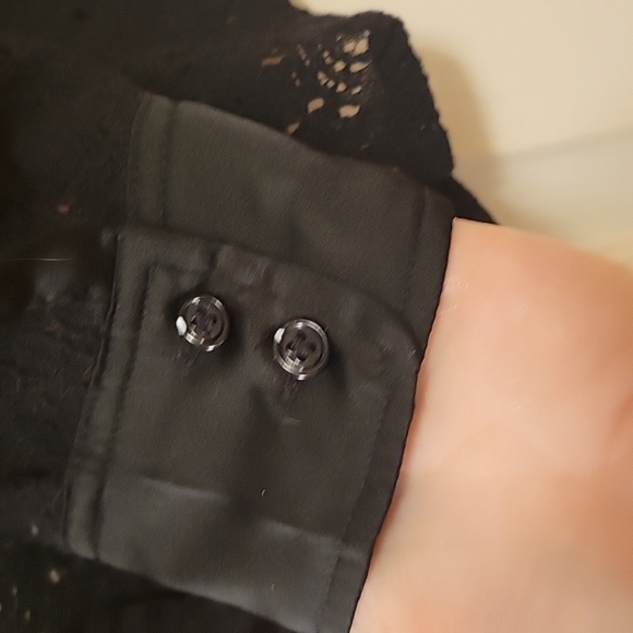 Black lace button up - Picture 3 of 4